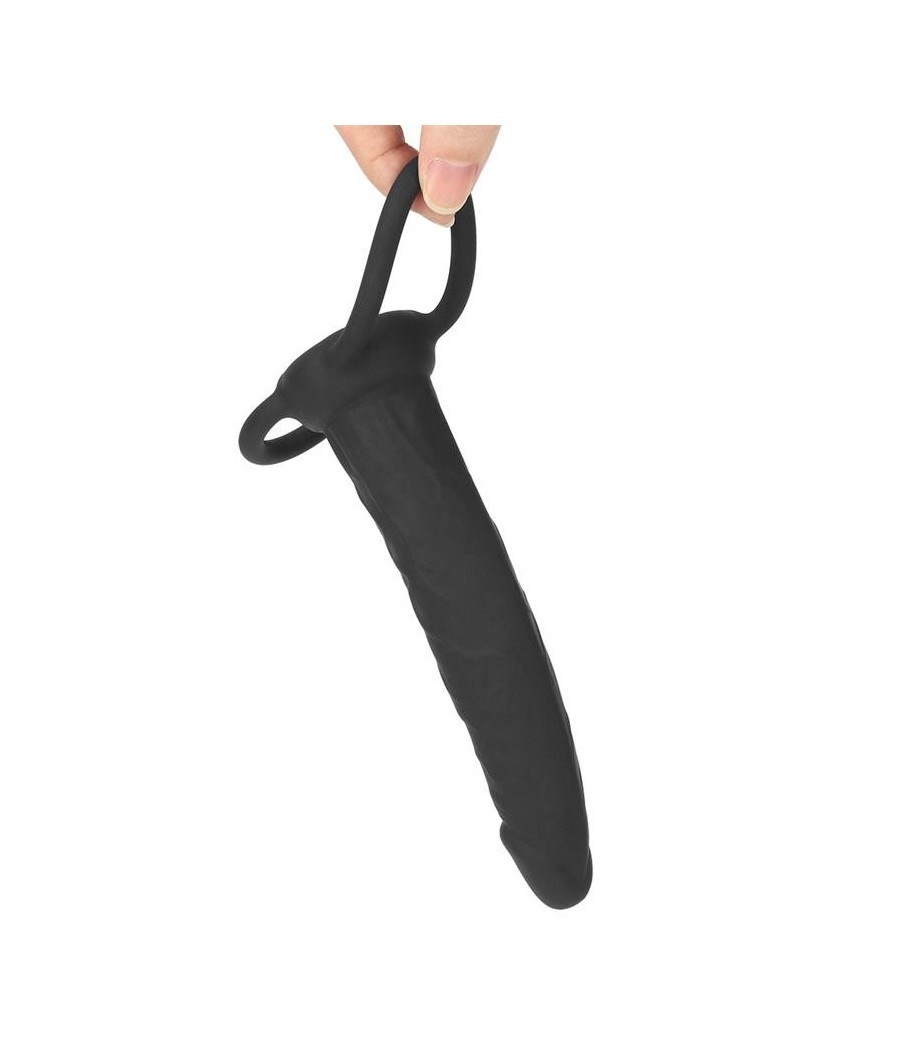 Gode Anal avec Double Anneau noir