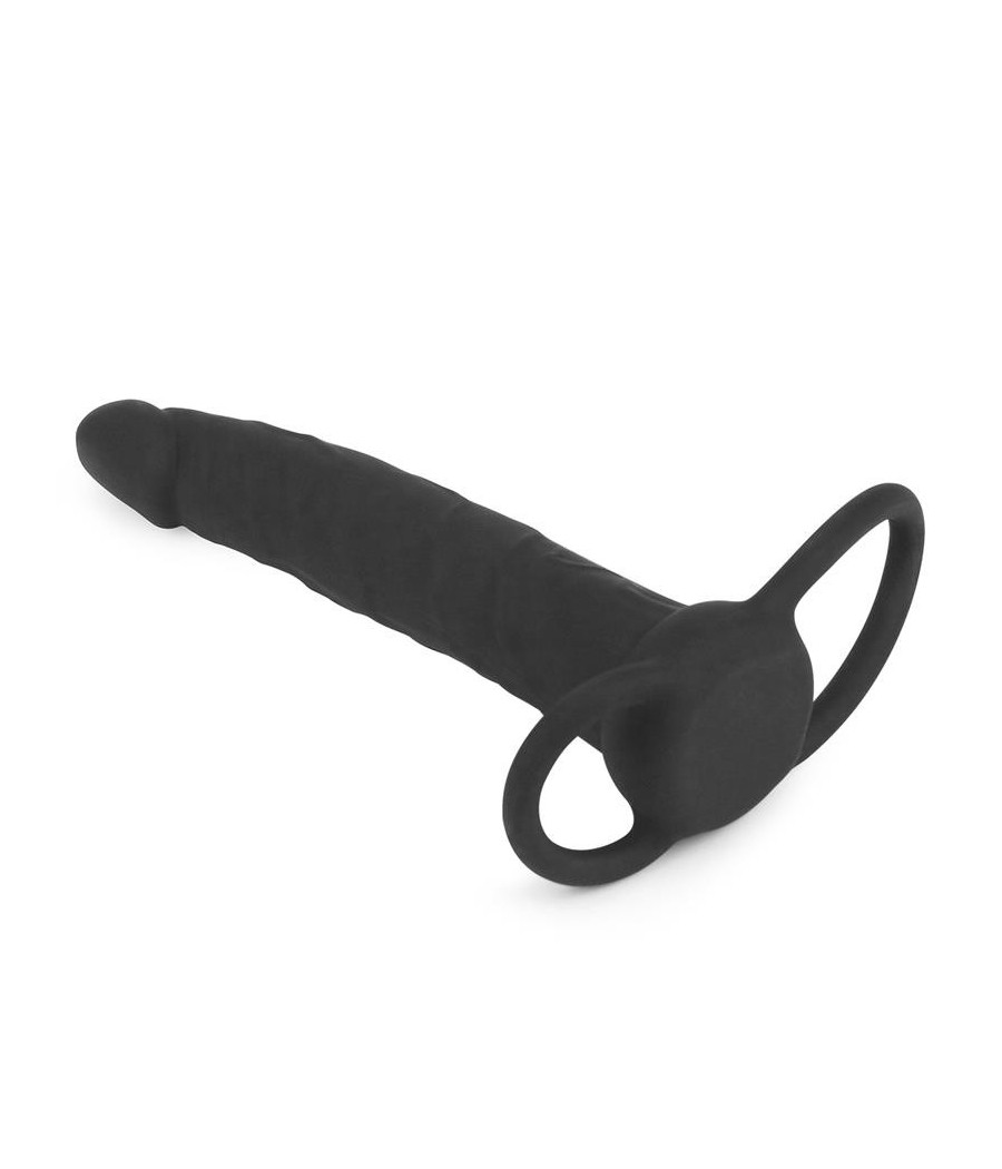Gode Anal avec Double Anneau noir