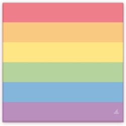 Set 20 serviettes avec couleurs drapeau LGBT+