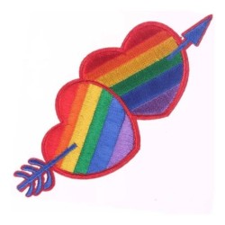 Parche de coeur couleurs drapeau LGBT+
