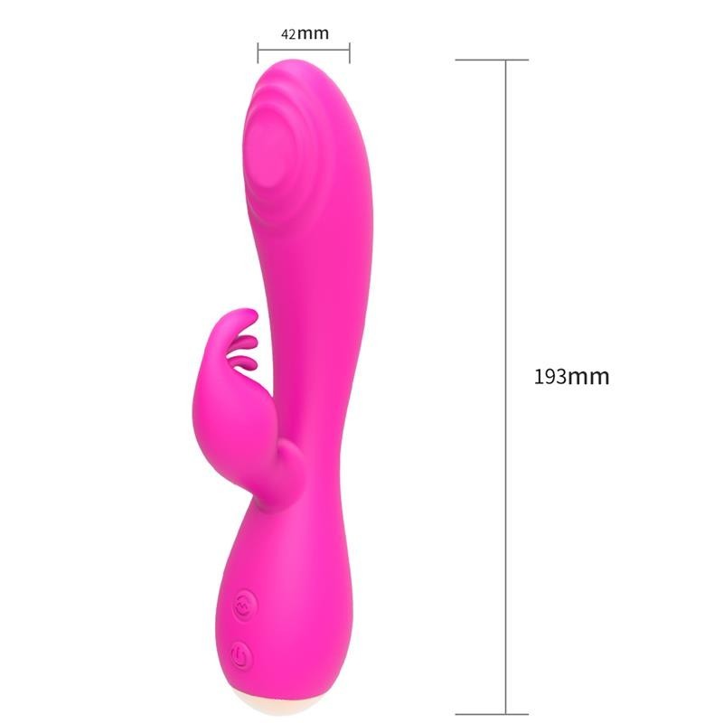 lapin Vibromasseur Magic Stick avec Pulsation fuchsia