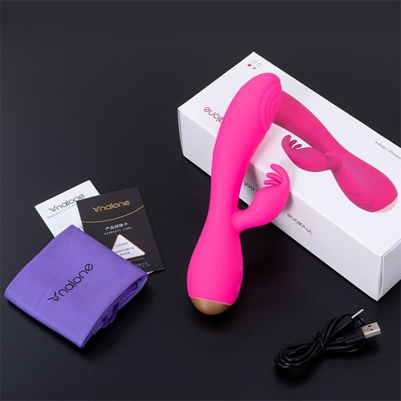 lapin Vibromasseur Magic Stick avec Pulsation fuchsia