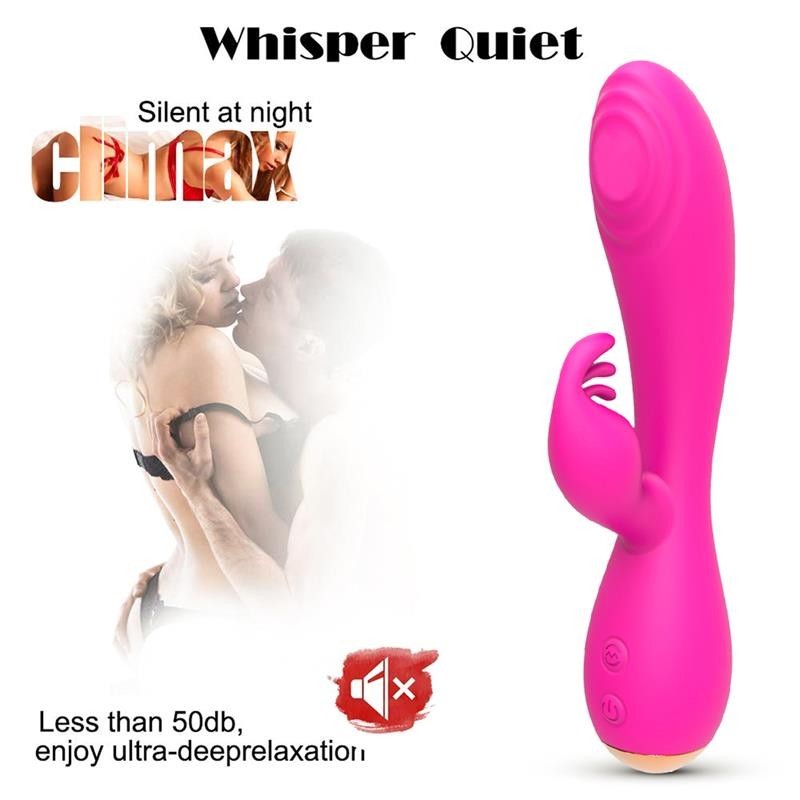 lapin Vibromasseur Magic Stick avec Pulsation fuchsia
