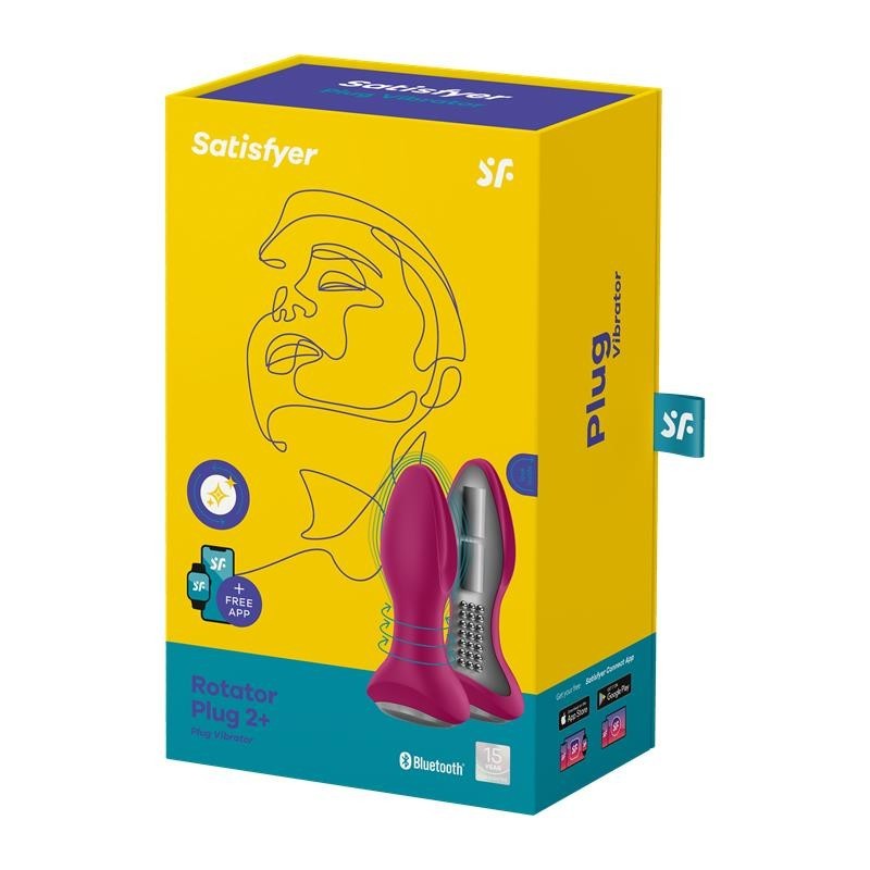 Rotator Plug 2+ Plug Anal avec APP USB Fuchsia