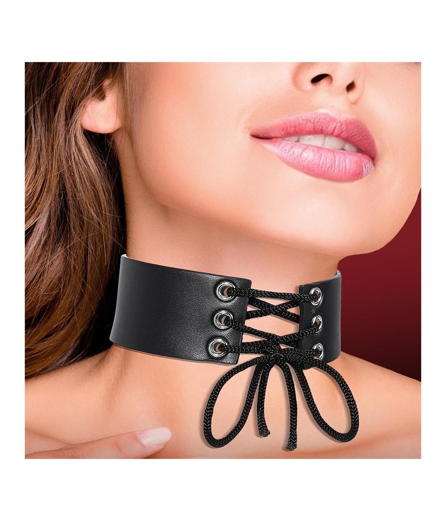Collier avec lacet cuir vegan Taille Unique