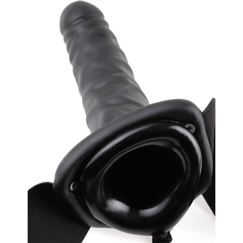 Fetish Fantaset Series harnais Vibromasseur creux de 20 cm Noir