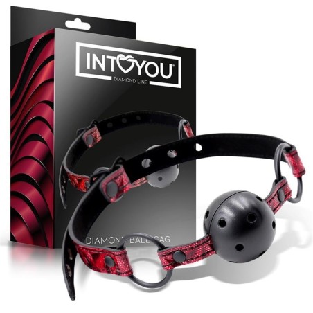 baillon de boule perforée Diamond cuir végan