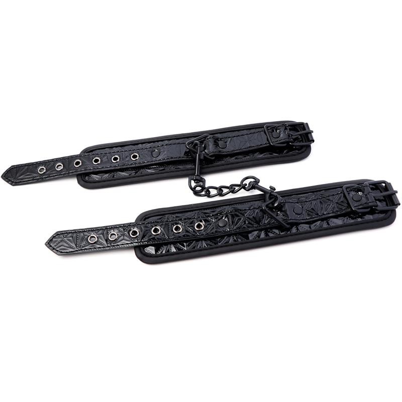 menottes pour cheville reglable Sapphire cuir végan