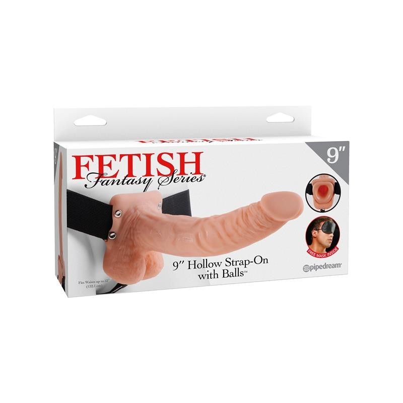 Série Fetish Fantaset harnais avec creux et testicules de 22,8 cm Couleur Naturel