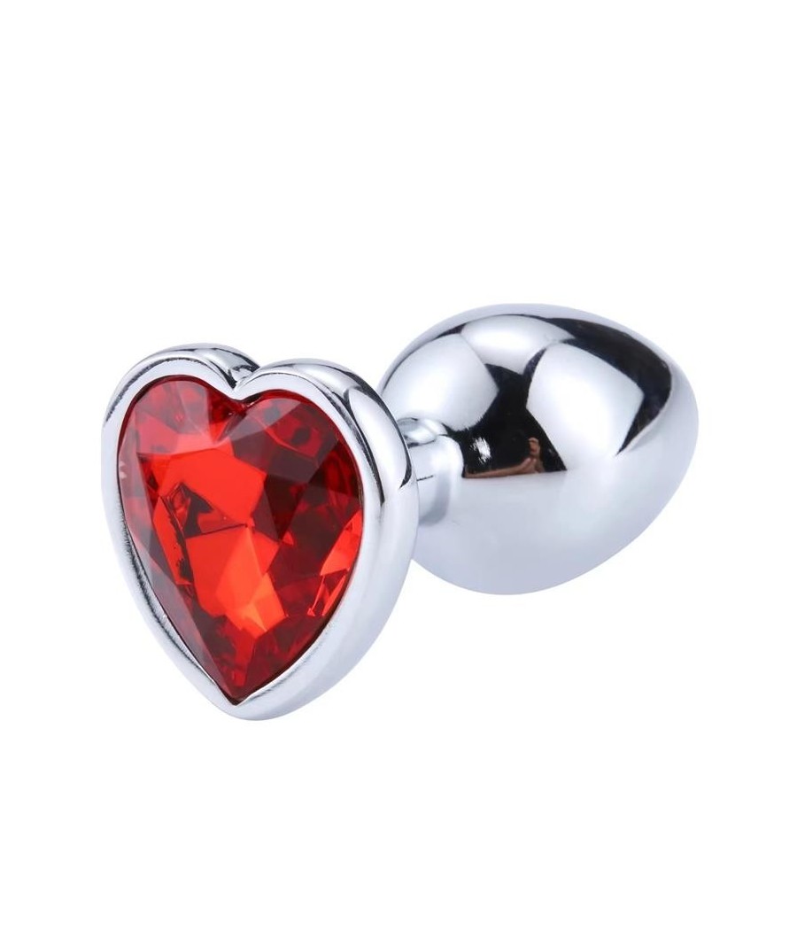 Plug Anal avec pierre de coeur rougeScarlet taille M