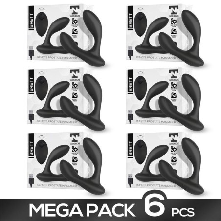 Pack de 6 Brett Vibromasseur Prostatique télécommande USB silicone