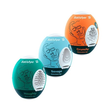 Coffret 3 Œufs Masturbateurs Naughty, Savage et Crunch