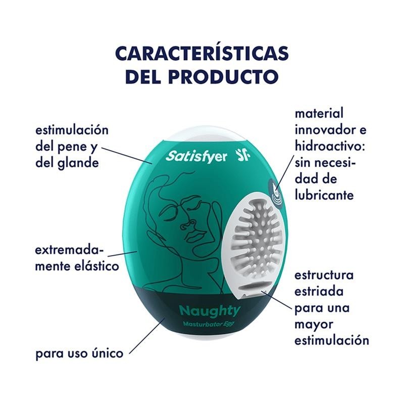 Set 3 oeufs masturbateures Modele Naughty