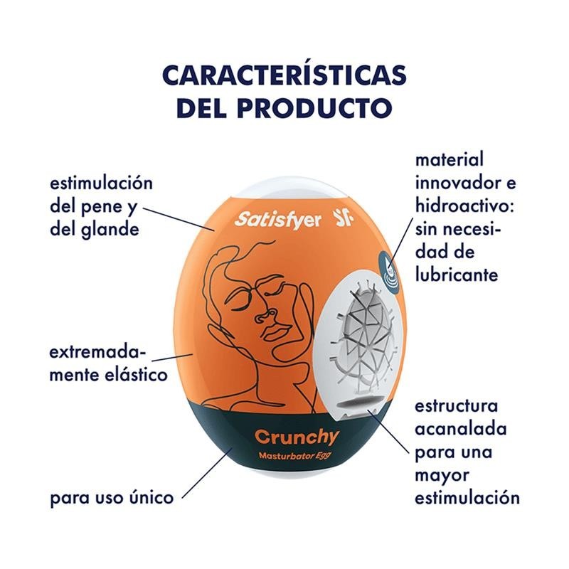 Set 3 oeuf masturbateur Modele Crunchy