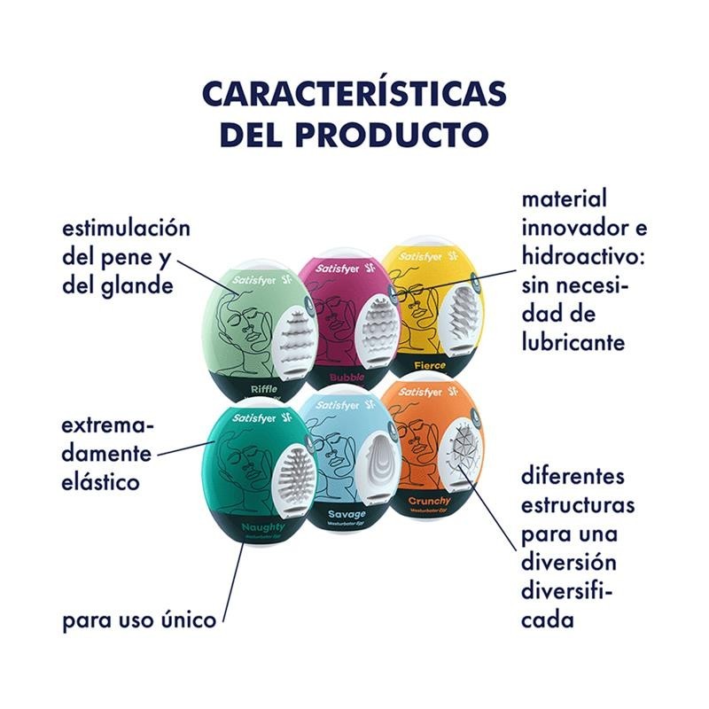 Set 6 Unités oeuf masturbateur