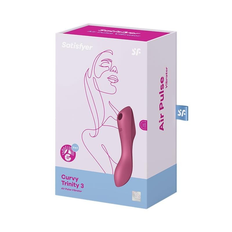 Curvy Trinity 3 vibromasseur et suceur Triple Stimulation USB rouge