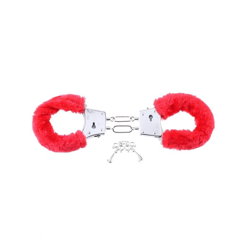 Fetish Fantaset Series menottes de Peluche pour débutants Couleur rouge