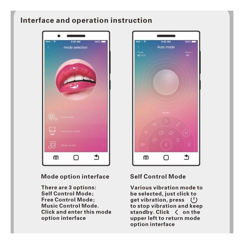 Nymph oeuf vibrant avec APP Movil