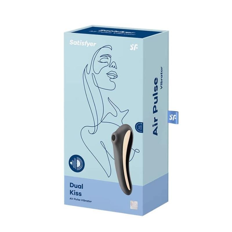 Dual Kiss suceur et Vibromasseur 2 en 1 Noir