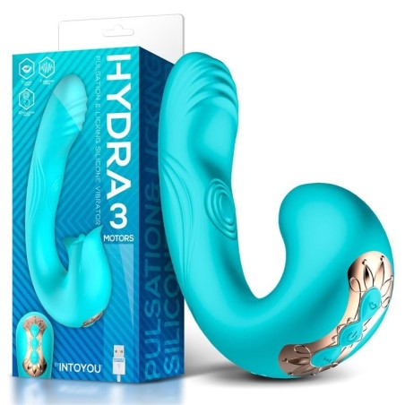Hydra Vibromasseur avec Pulsation et Langue Stimulatrice de Clítoris 3 Moteurs USB