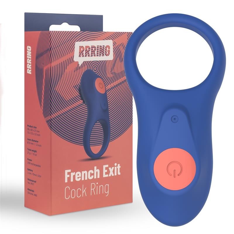 Anneau de sortie français à pénis vibrant USB silicone