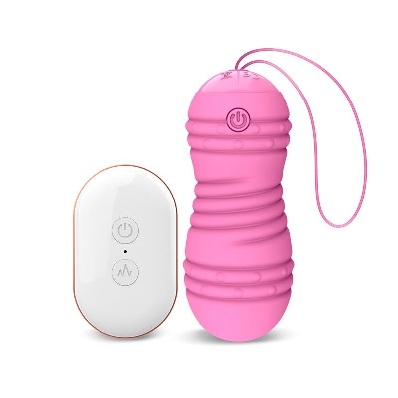 Hiibo oeuf vibrant avec Rotación télécommande USB Silicone Rose