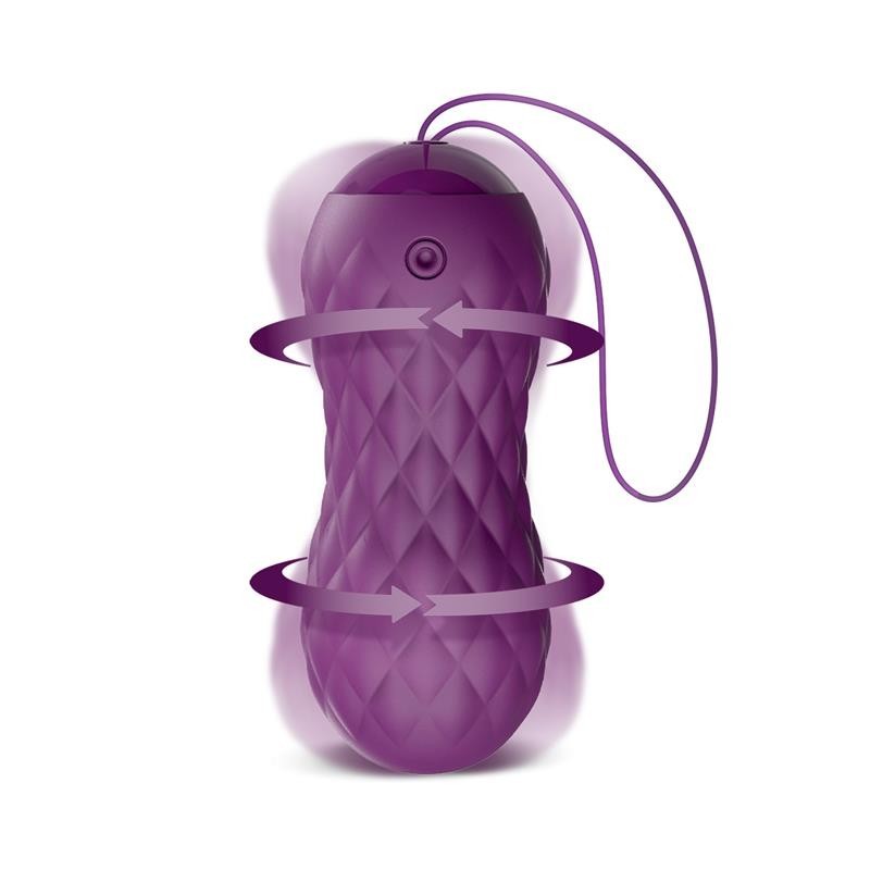 Nima oeuf vibrant avec mouvement Wave télécommande USB Silicone mauve