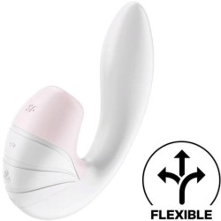 Supernova suceur et Vibromasseur Super Flexible USB Blanc