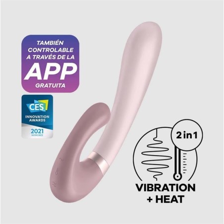 vibromasseur Heat Wave avec effet chaud Mauve avec APP