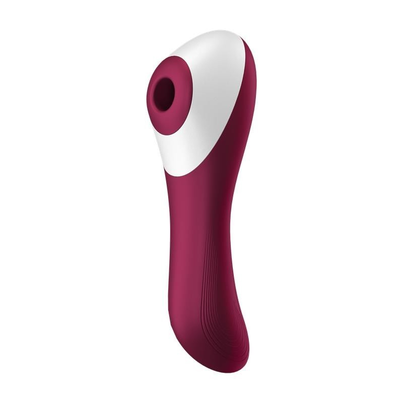 vibromasseur et aspirateur Dual Crush USB rouge