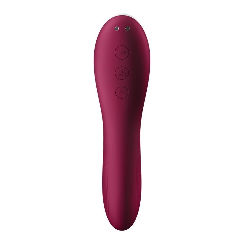 vibromasseur et aspirateur Dual Crush USB rouge