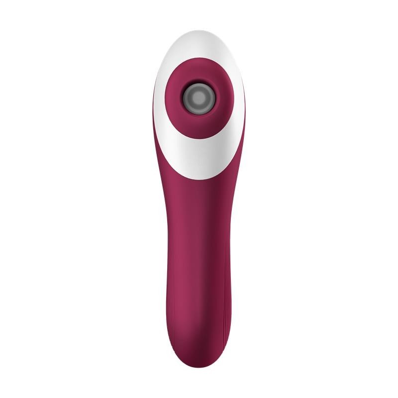 vibromasseur et aspirateur Dual Crush USB rouge