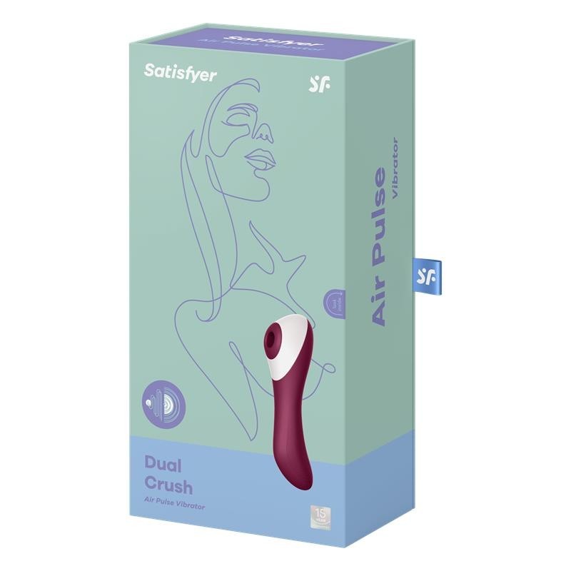 vibromasseur et aspirateur Dual Crush USB rouge