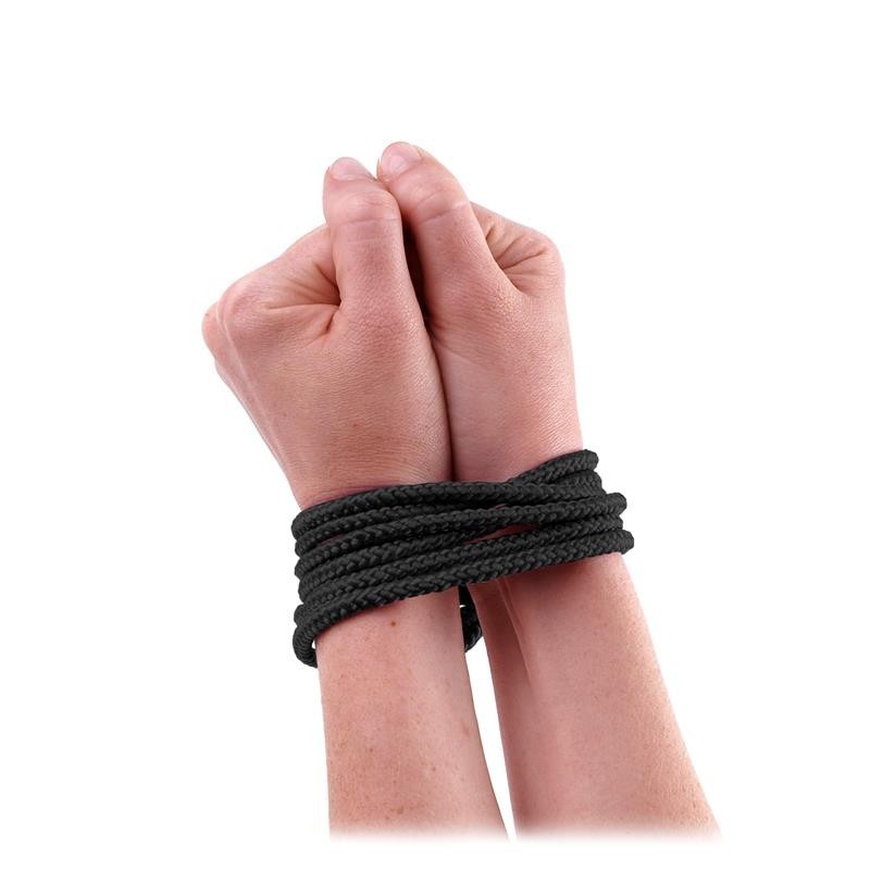 Fetish Fantaset Series Mini lanieres de soie - Couleur Noir