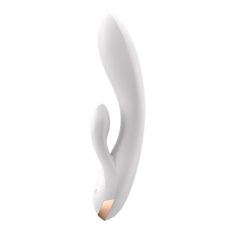 vibromasseur Double Flex point G 3 Moteurs Satisfyer APP Connect Blanc