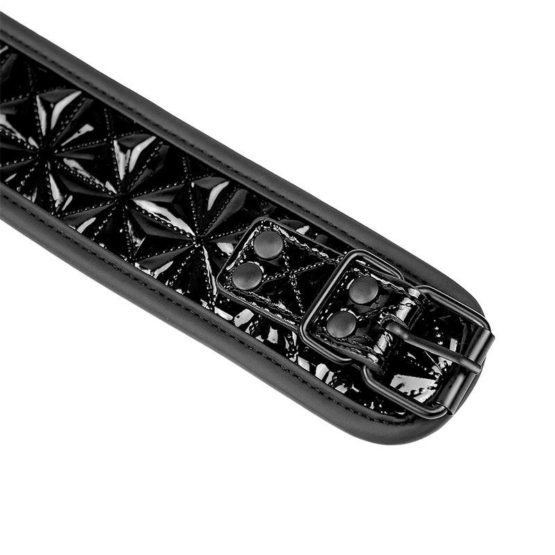 Collier avec laisse Sapphire cuir végan