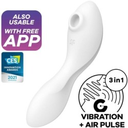 Curvy Trinity 5 avec application Satisfyer Connect Blanc