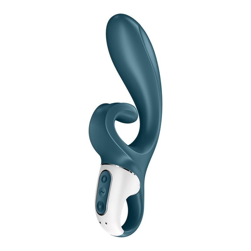 Vibromasseur Hug Me avec application Satisfyer Connect Gris bleu