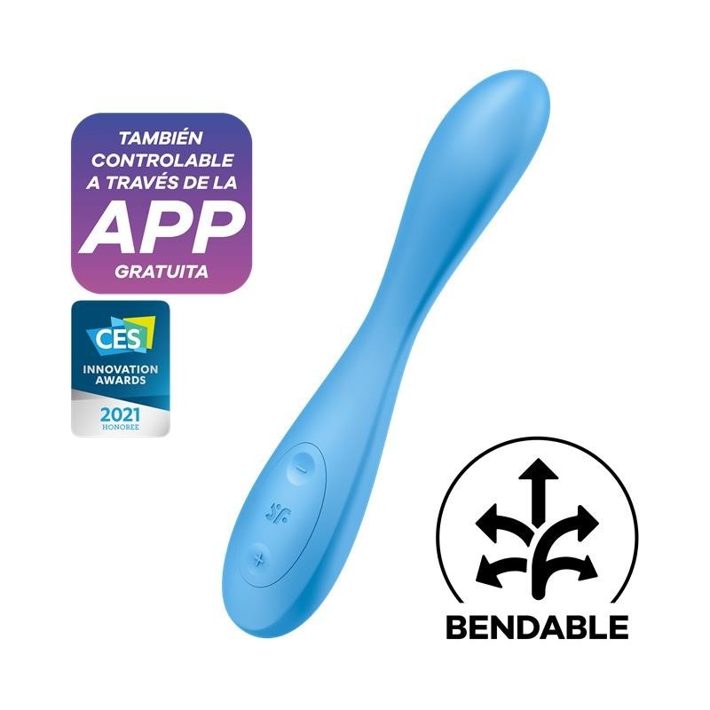 vibromasseur G-Spot Flex 4 avec APP Satisfyer Connect Bleu