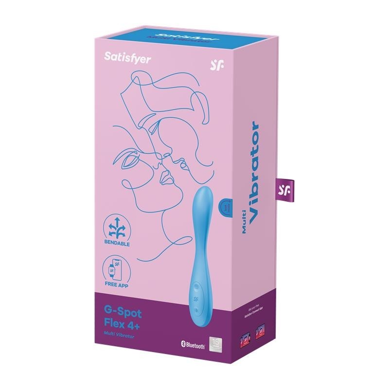 vibromasseur G-Spot Flex 4 avec APP Satisfyer Connect Bleu