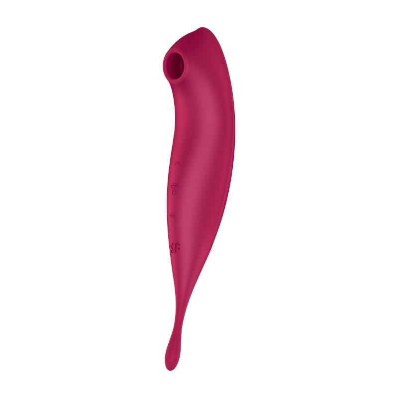 Twirling Pro suceur et Vibromasseur APP Satisfyer Connect rouge Foncé
