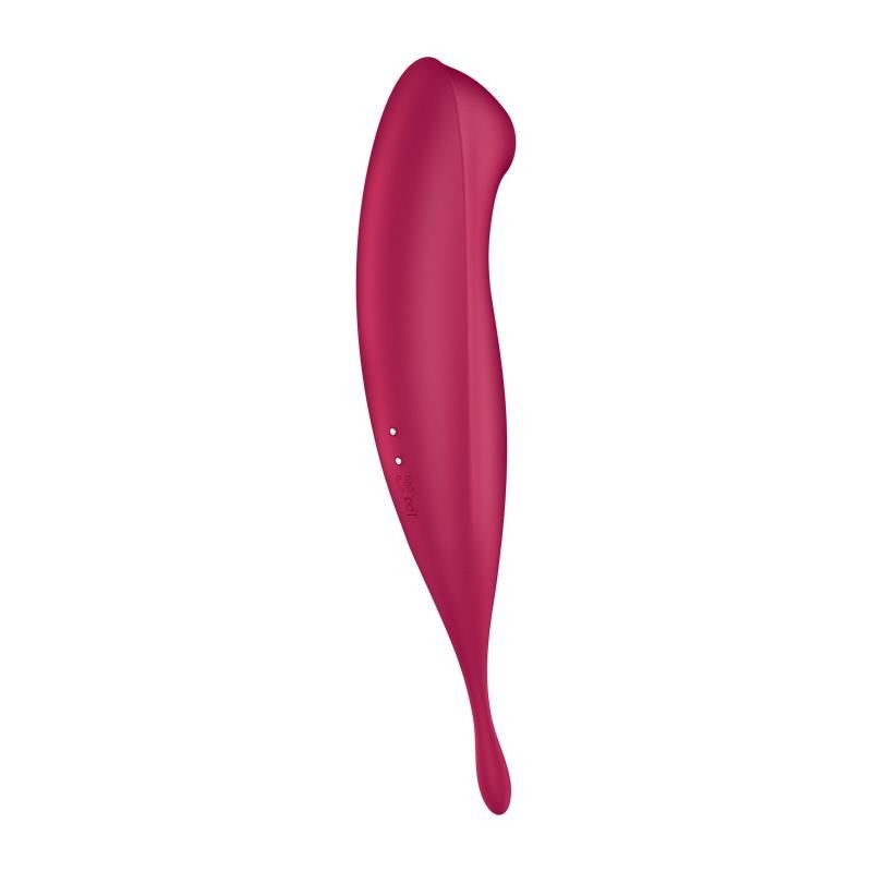 Twirling Pro suceur et Vibromasseur APP Satisfyer Connect rouge Foncé