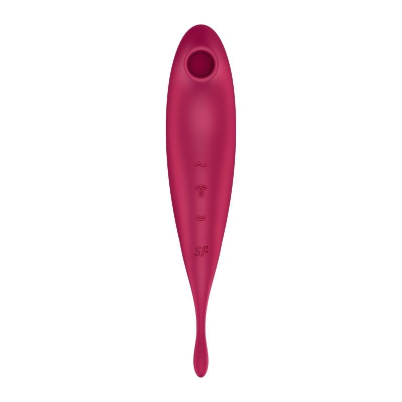 Twirling Pro suceur et Vibromasseur APP Satisfyer Connect rouge Foncé