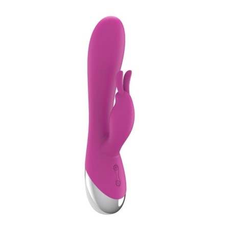 Vibromasseur Dual USB silicone Rose