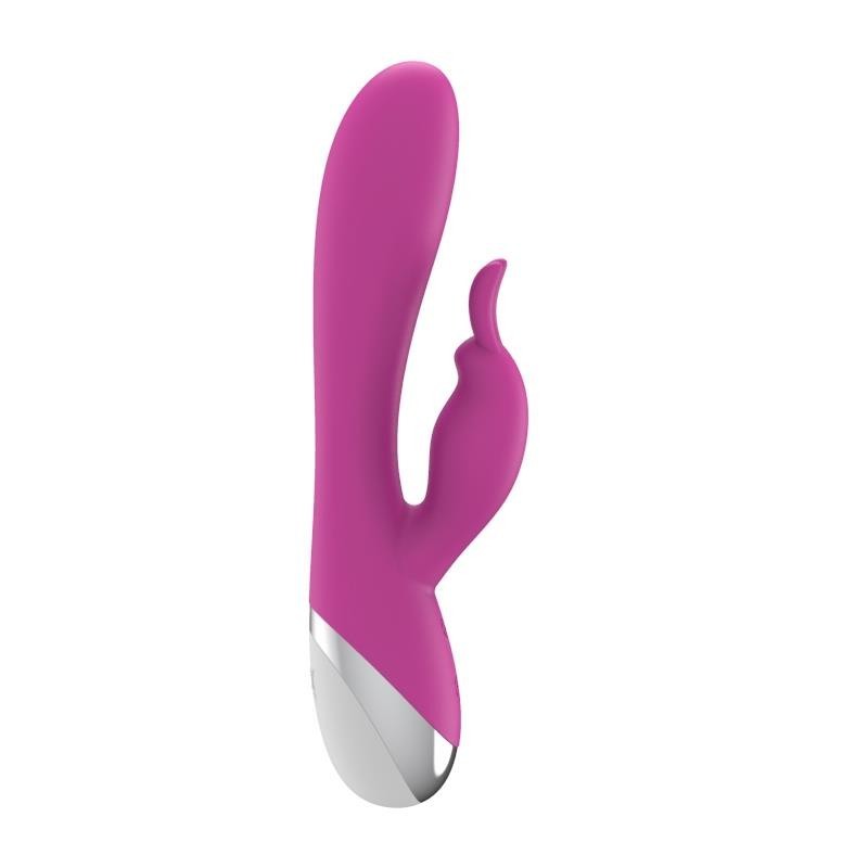 Vibromasseur Dual USB silicone Rose