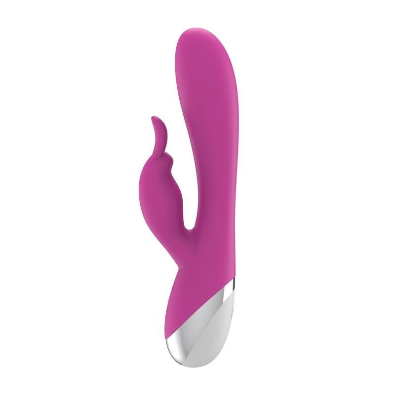 Vibromasseur Dual USB silicone Rose