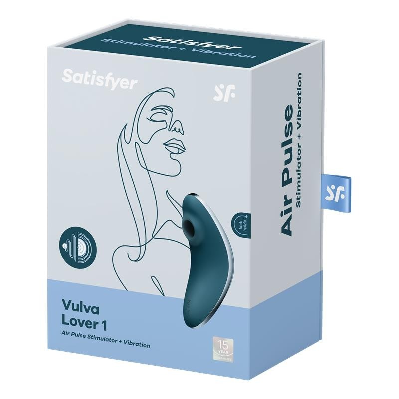 Aspirateur de clitoris et vibration vulve Lover 1 bleu