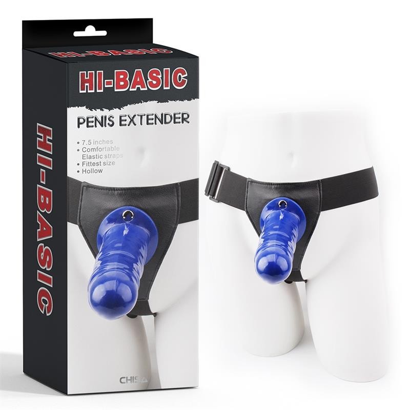 harnais avec Gode creux Penis Extender 7.5