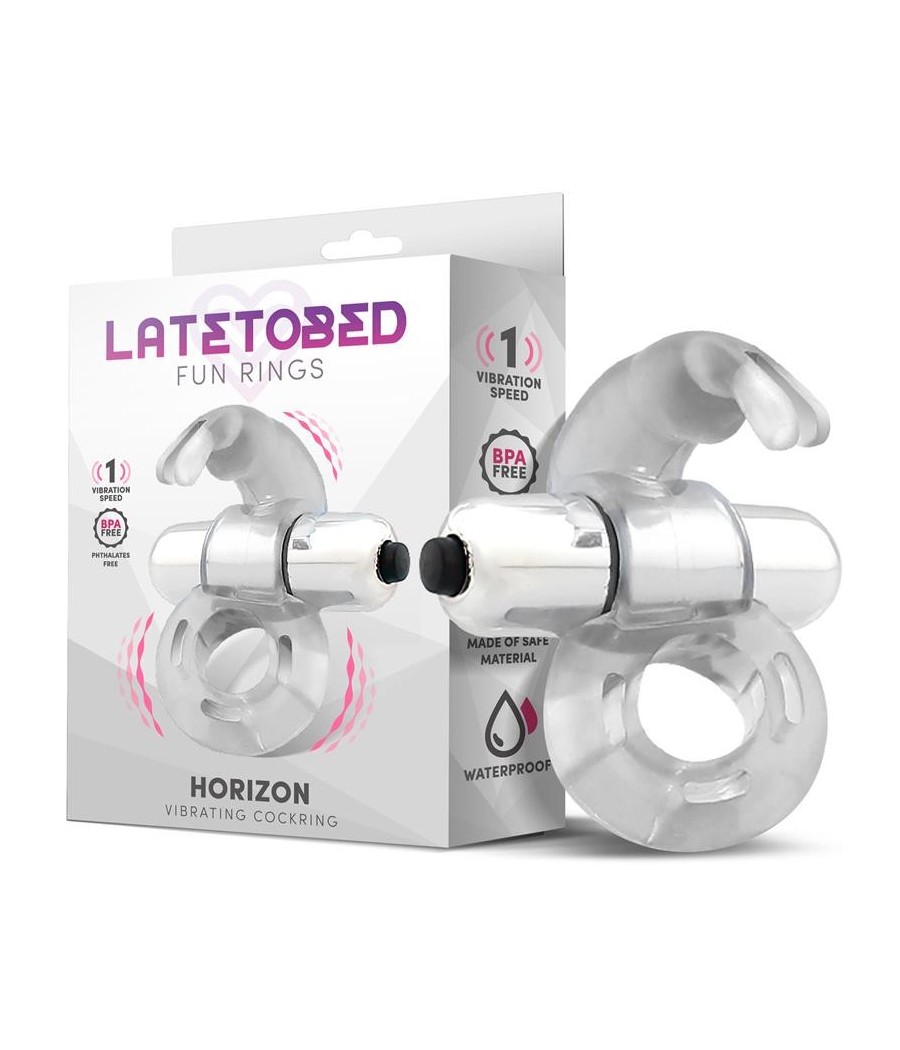 Horizon Anneau Vibromasseur avec lapin transparent