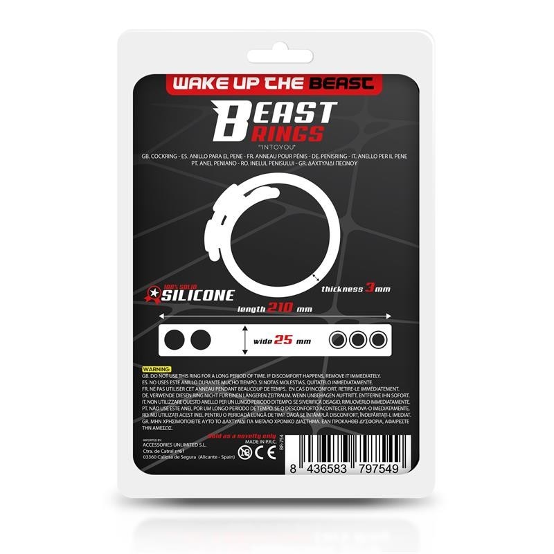 Anneau pénis reglable silicone solide 15-21 cm